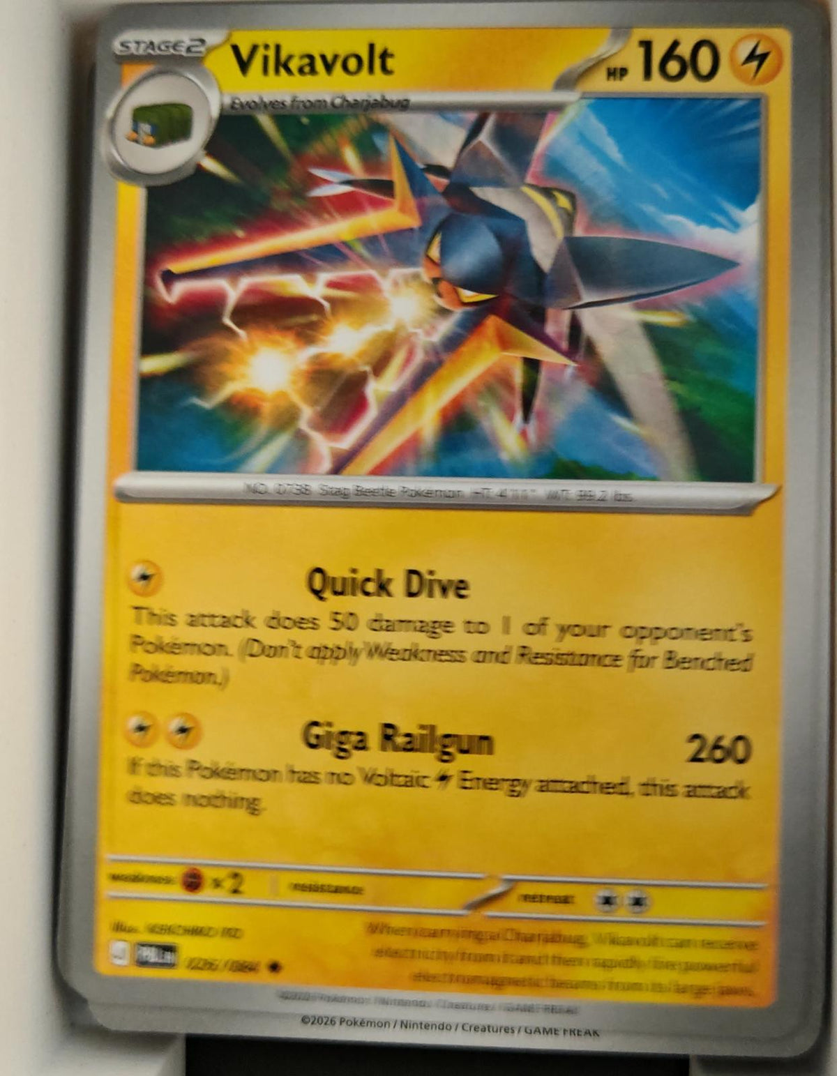Vikavolt - 026/084 - - PITCH BLACK - Pokemon - Uncommon | AA28-30