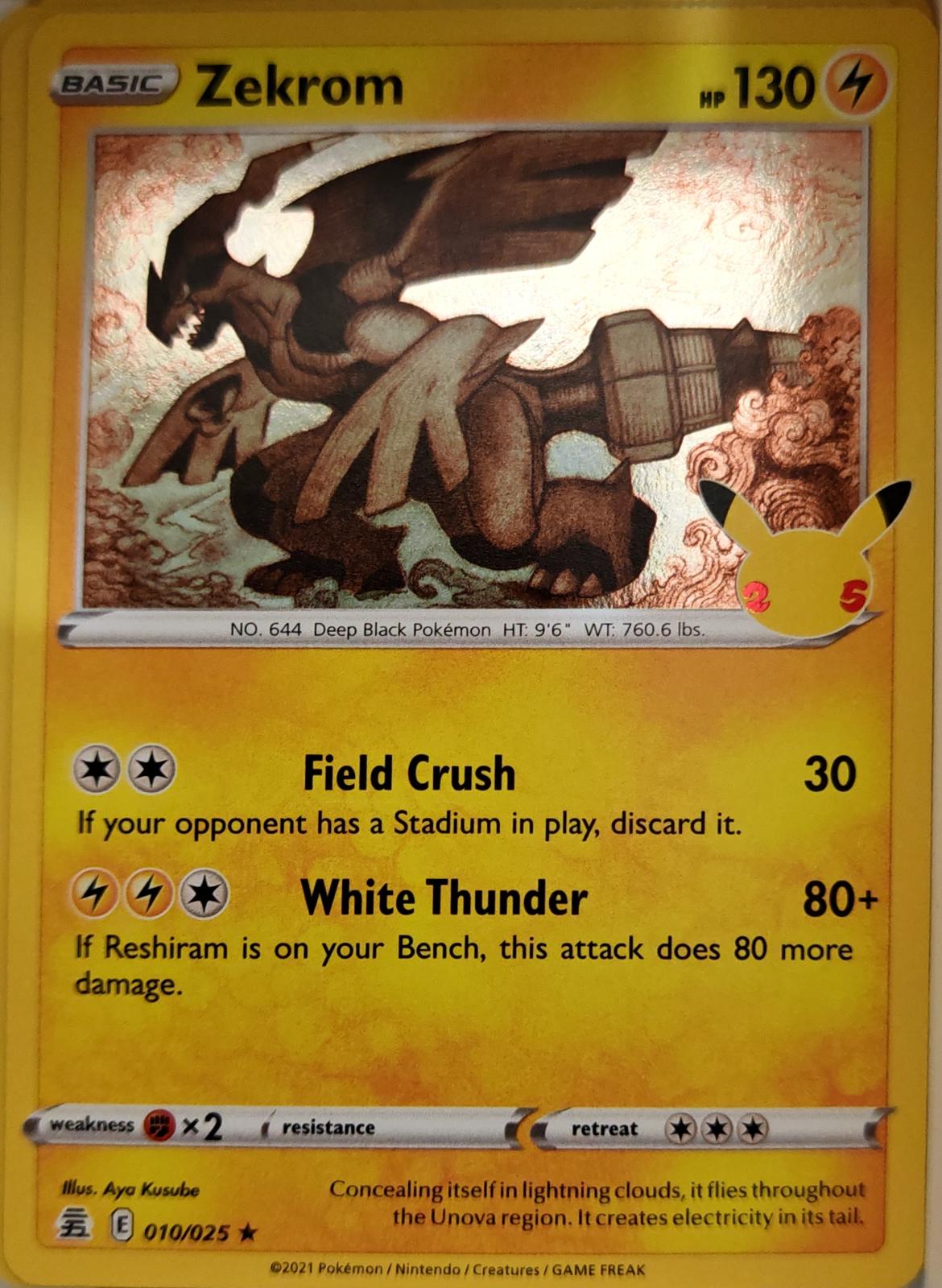 Zekrom - 010/025 - Holo - CELEBRATIONS - Pokemon - Rare | AA06-9