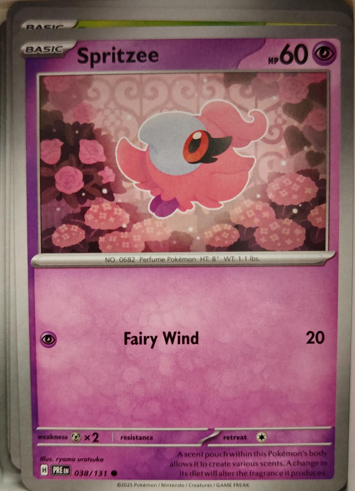 Spritzee - 038/131 - - PRISMATIC EVOLUTIONS - Pokemon - Common | AA03-17