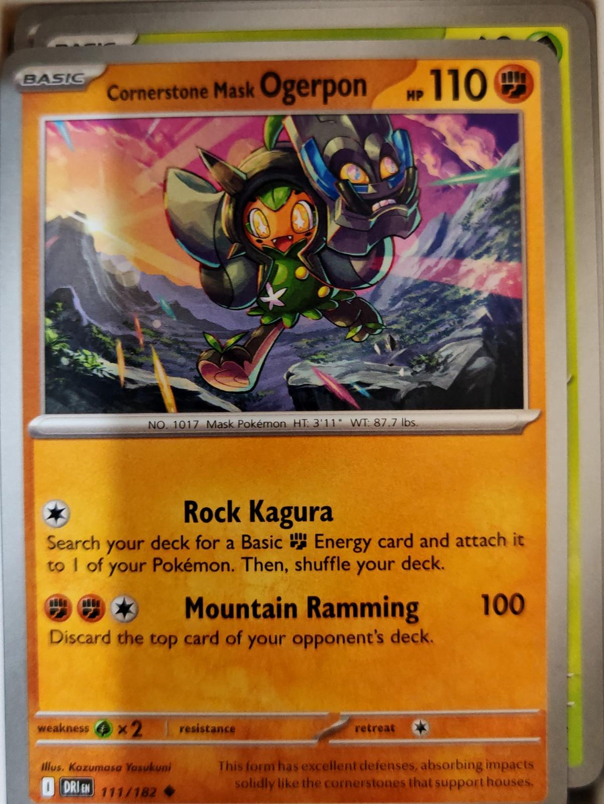 Cornerstone Mask Ogerpon - 111/182 - - DESTINED RIVALS - Pokemon - | AA07-41