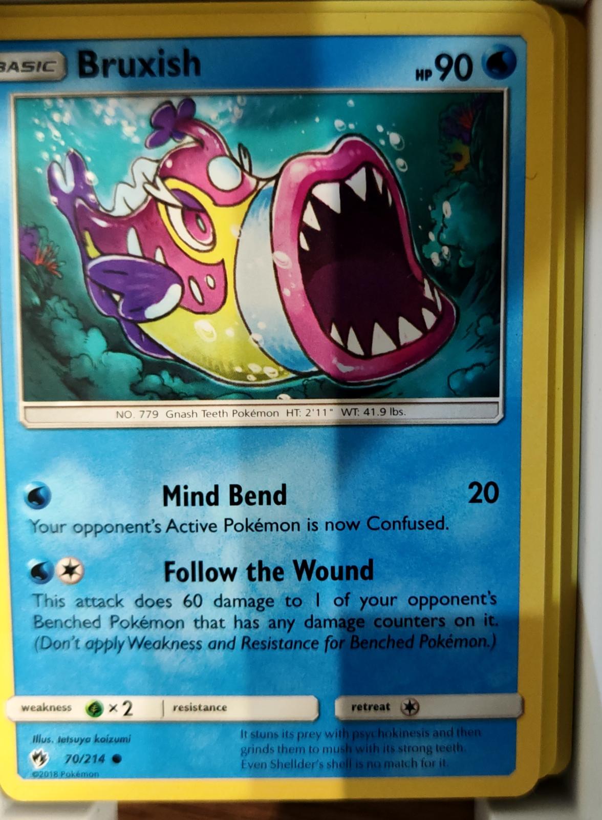 Bruxish - 70/214 - - LOST THUNDER - Pokemon - Common | AA66-45