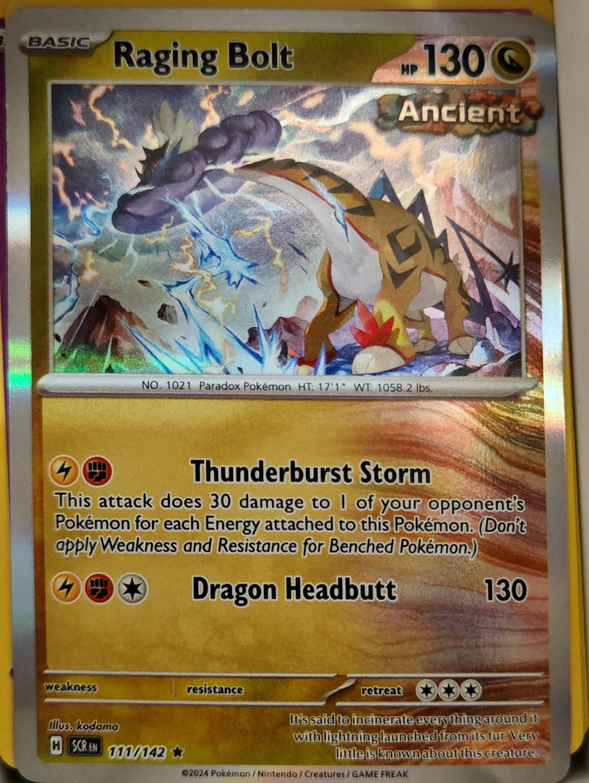 Raging Bolt - 111/142 - Holo - STELLAR CROWN - Pokemon - Rare | AA06-30