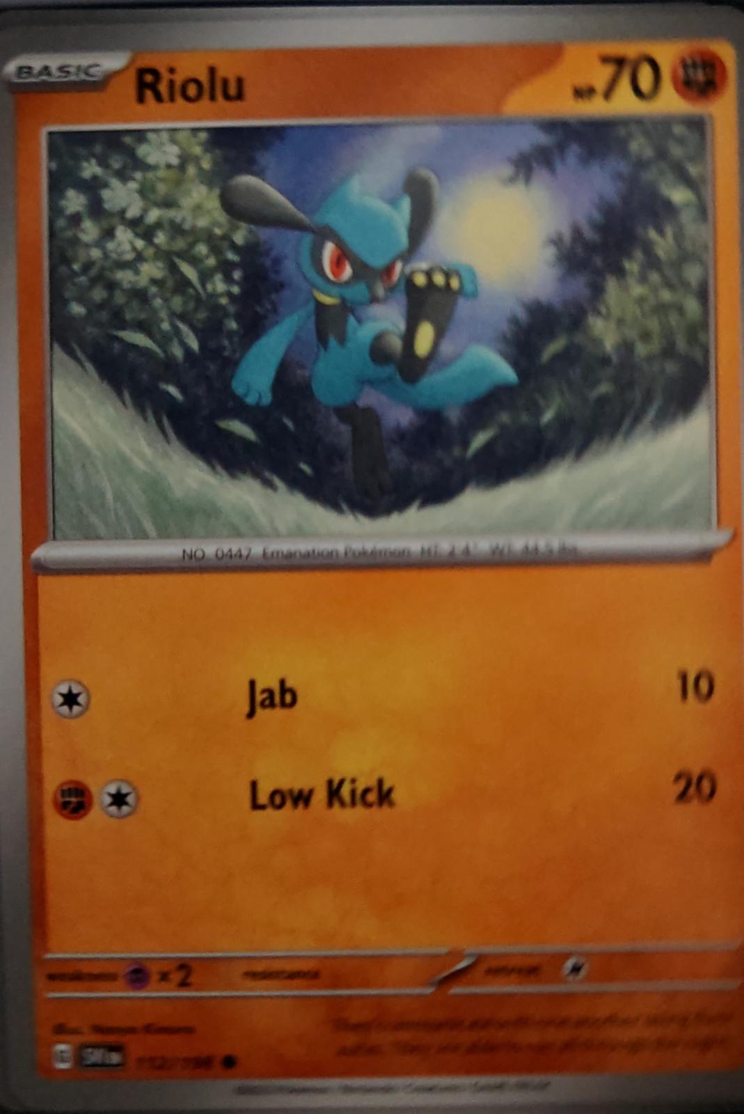 Riolu - 112/198 - - SCARLET & VIOLET - Pokemon - Common | AA46-19