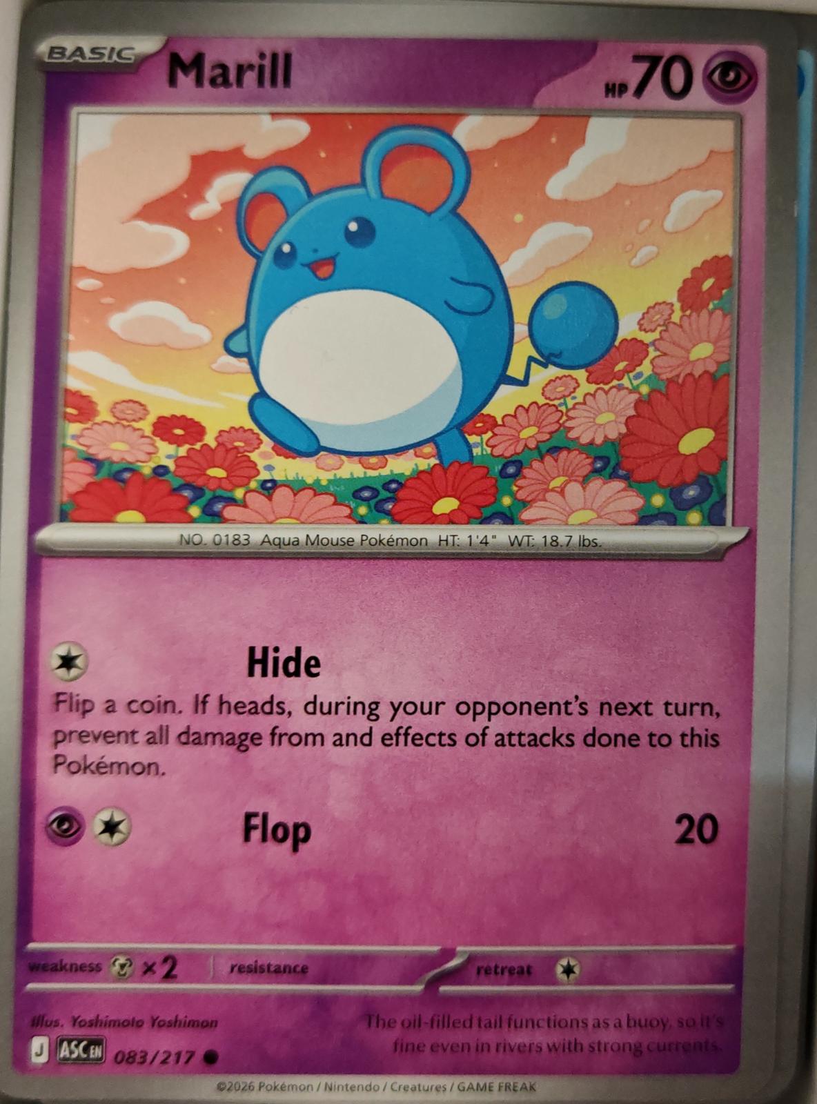 Marill - 083/217 - - ASCENDED HEROES - Pokemon - Common | AA10-40