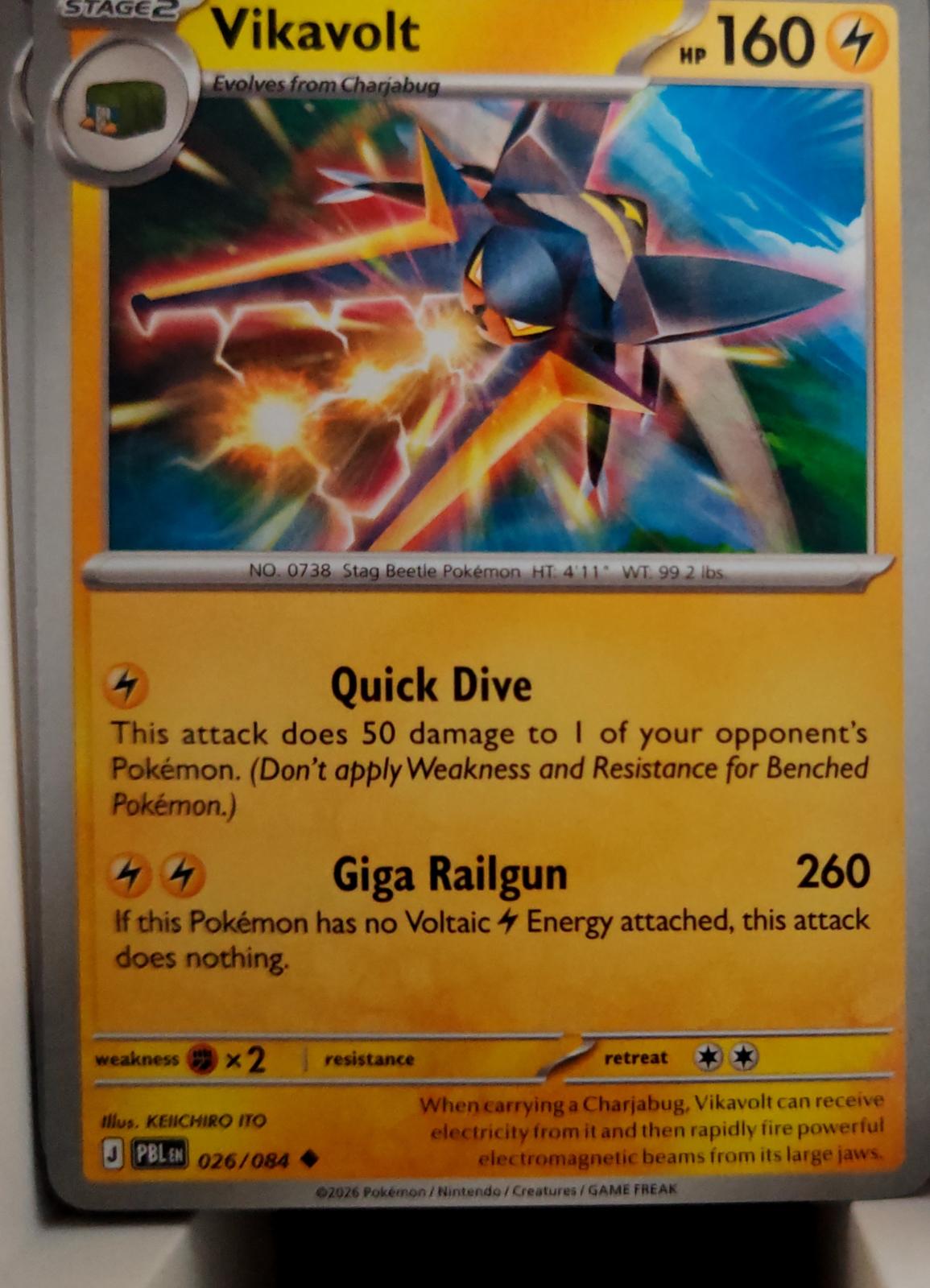 Vikavolt - 026/084 - - PITCH BLACK - Pokemon - Uncommon | AA39-97