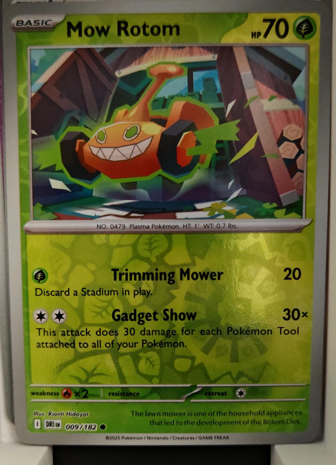 Mow Rotom - 009/182 - Reverse Holo - DESTINED RIVALS - Pokemon - Common | AA20-6