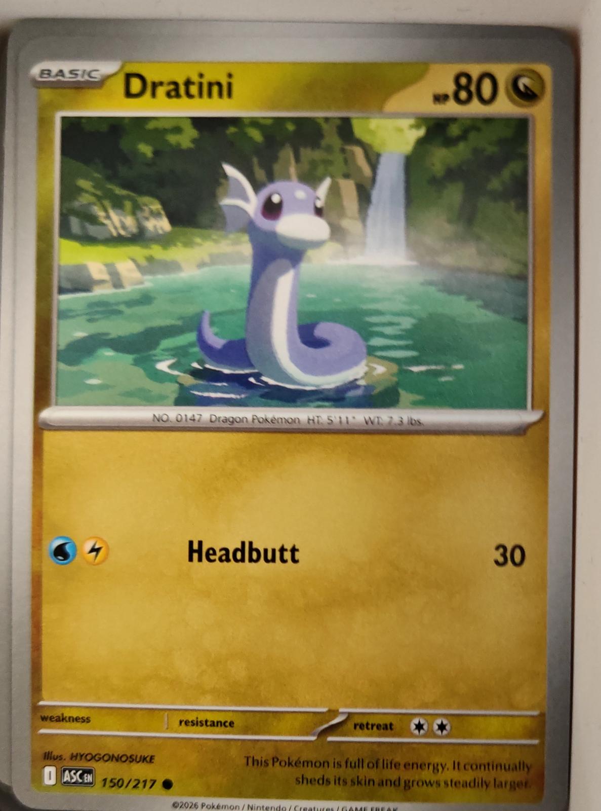 Dratini - 150/217 - - ASCENDED HEROES - Pokemon - Common | AA11-95
