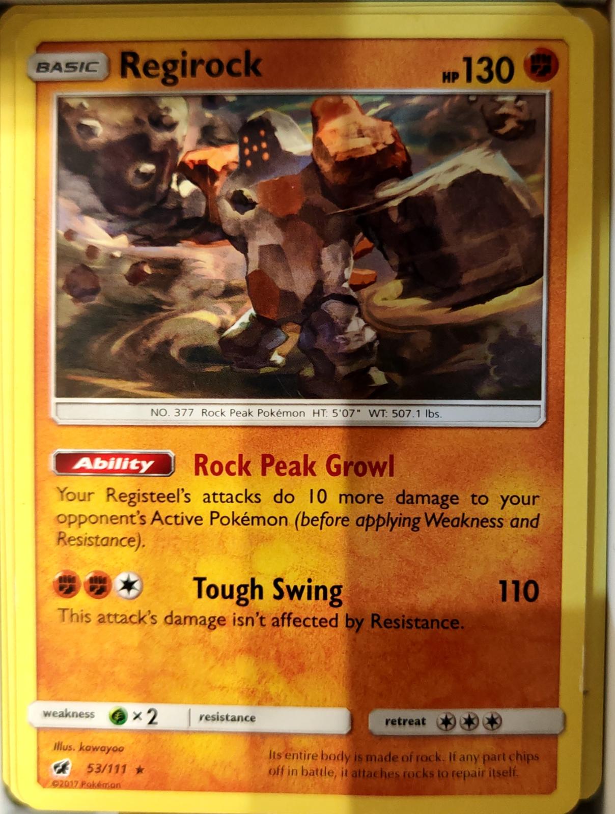 Regirock - 53/111 - - CRIMSON INVASION - Pokemon - Rare | AA66-39