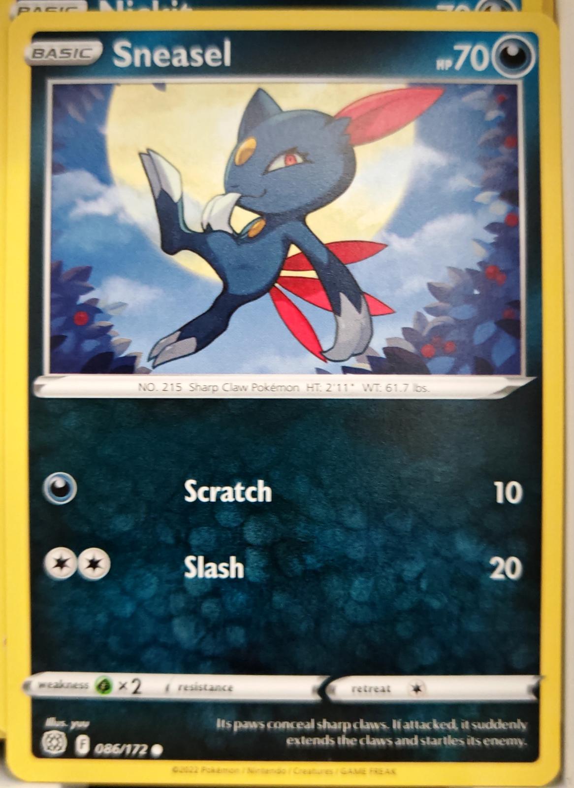 Sneasel - 086/172 - - BRILLIANT STARS - Pokemon - Common | AA03-52