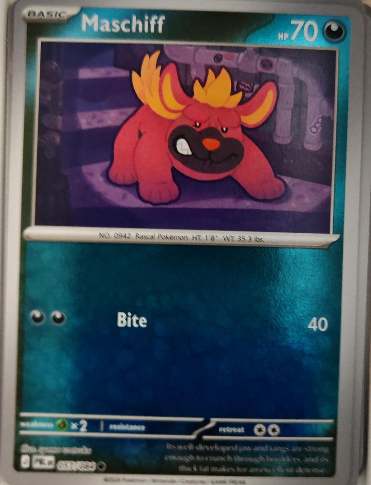 Maschiff - 057/084 - Reverse Holo - PITCH BLACK - Pokemon - Common | AA26-10