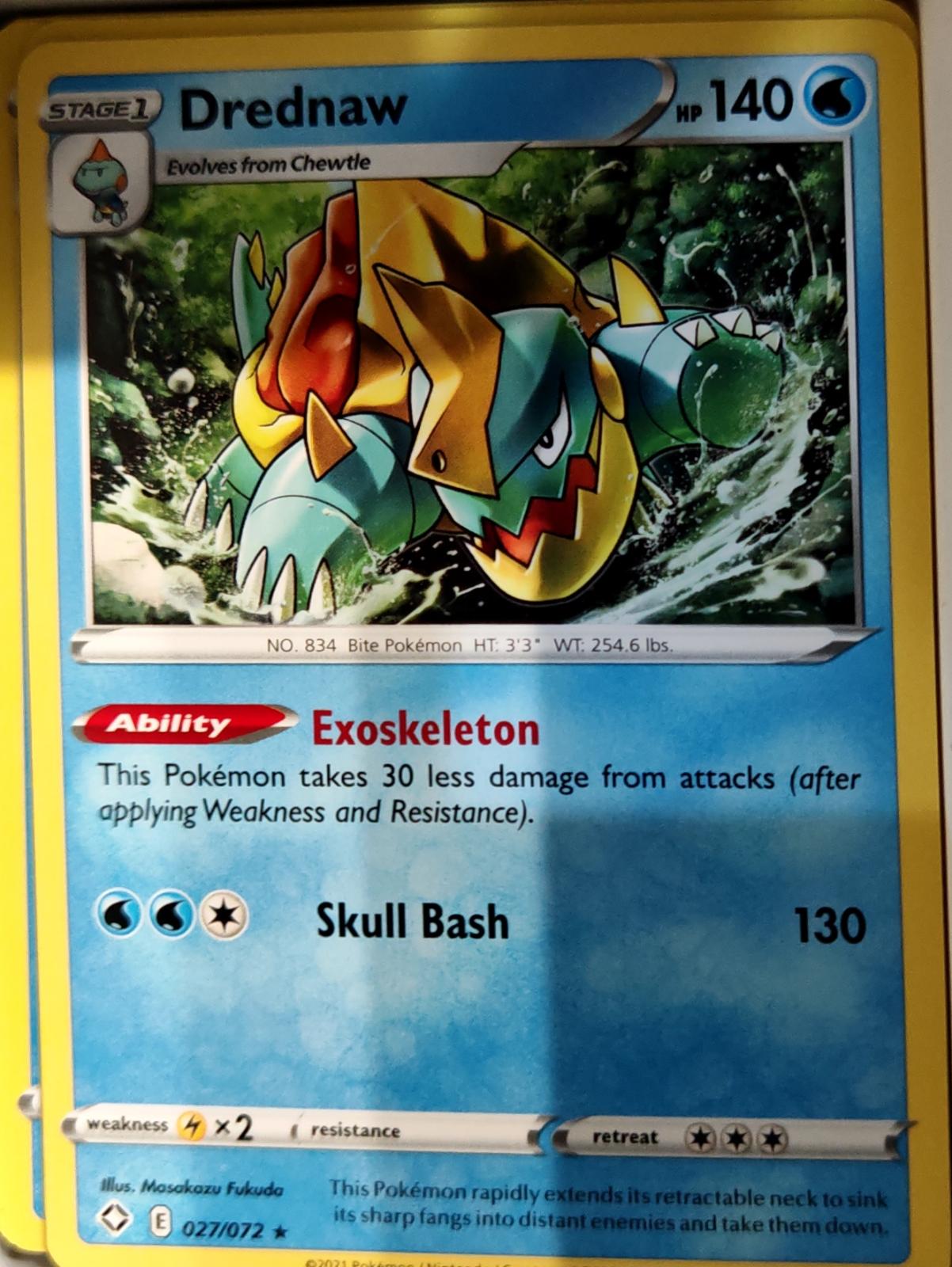 Drednaw - 027/072 - - SHINING FATES - Pokemon - Rare | AA67-20