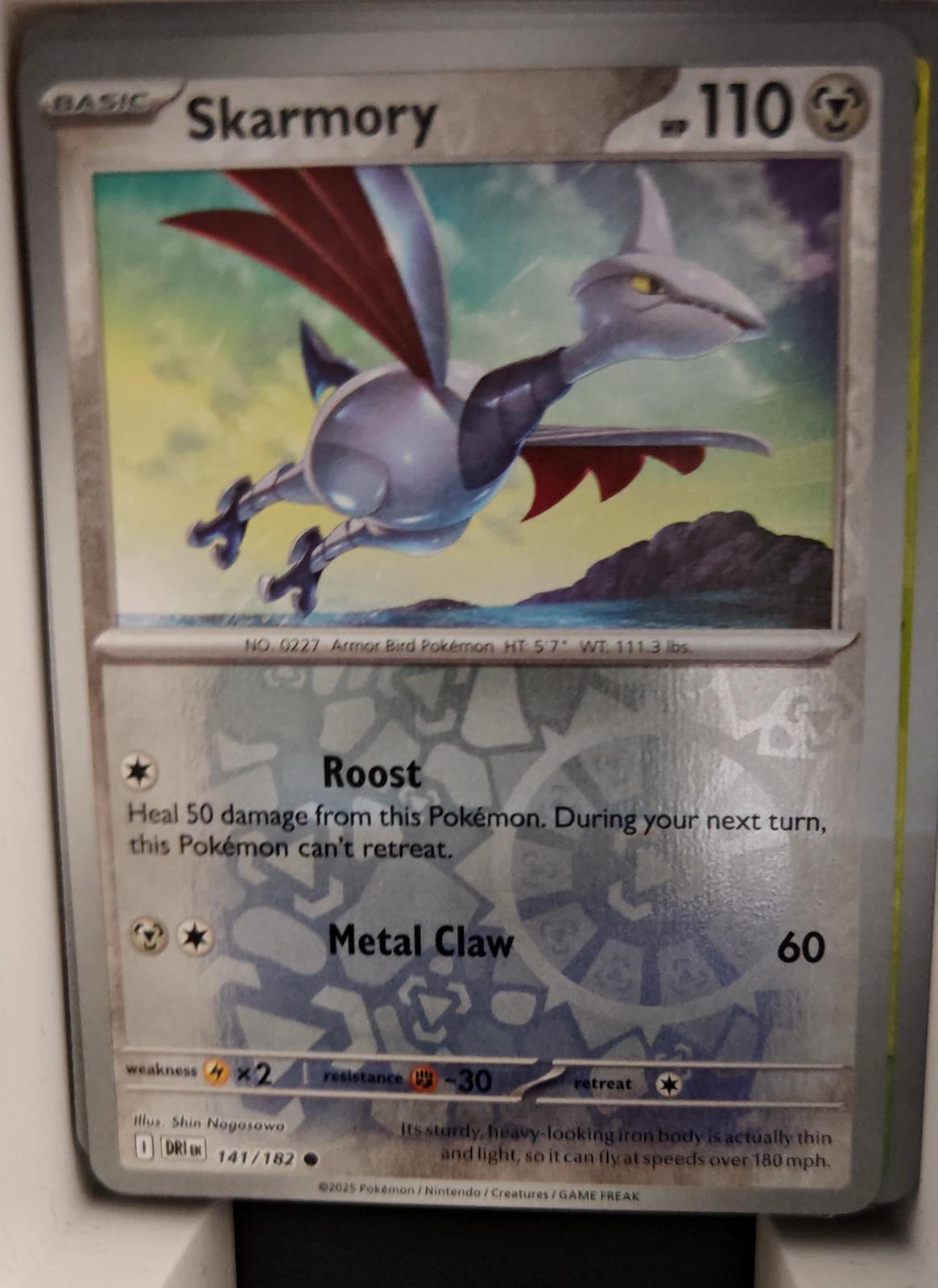 Skarmory - 141/182 - Reverse Holo - DESTINED RIVALS - Pokemon - Common | AA20-39