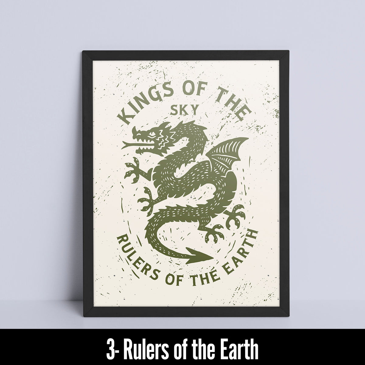 Art Print - Fantasy Dragon Art Game Room Print Board Game Tabletop Gaming Gifts Accessories, RPG D&D Dice