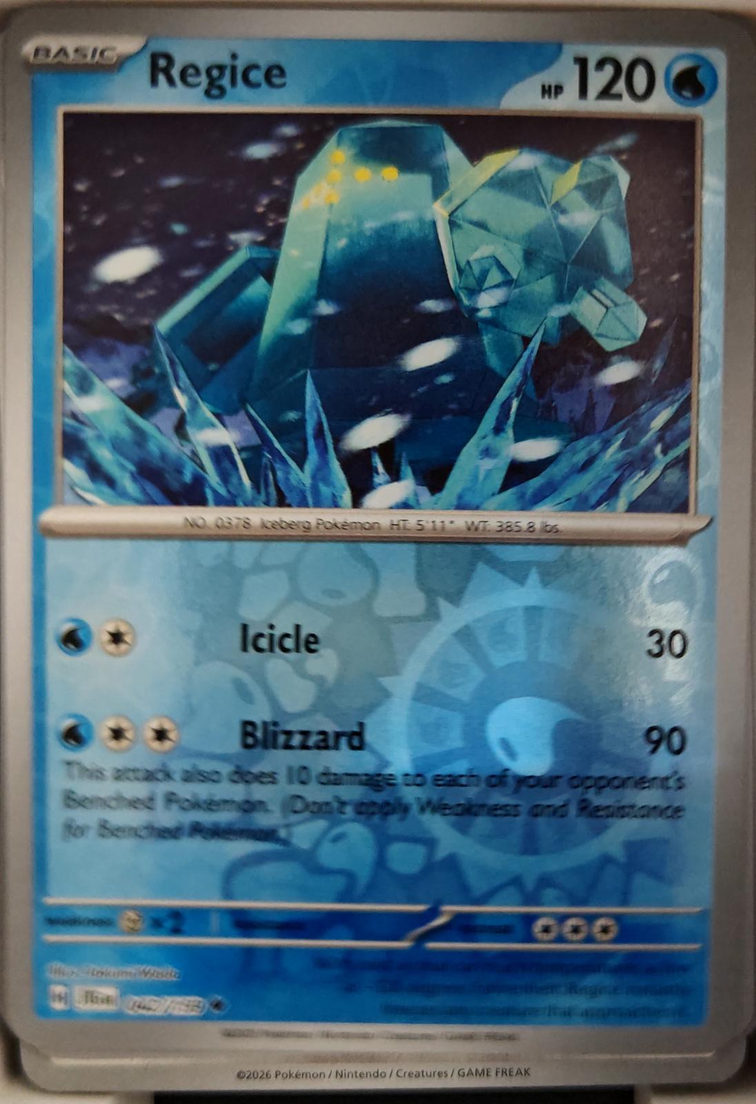 Regice - 042/159 - Reverse Holo - JOURNEY TOGETHER - Pokemon - | AA19-42