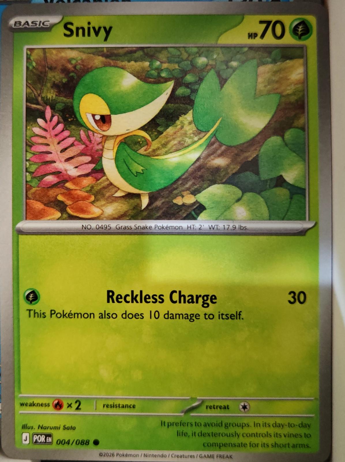 Snivy - 004/088 - - PERFECT ORDER - Pokemon - Common | AA05-32