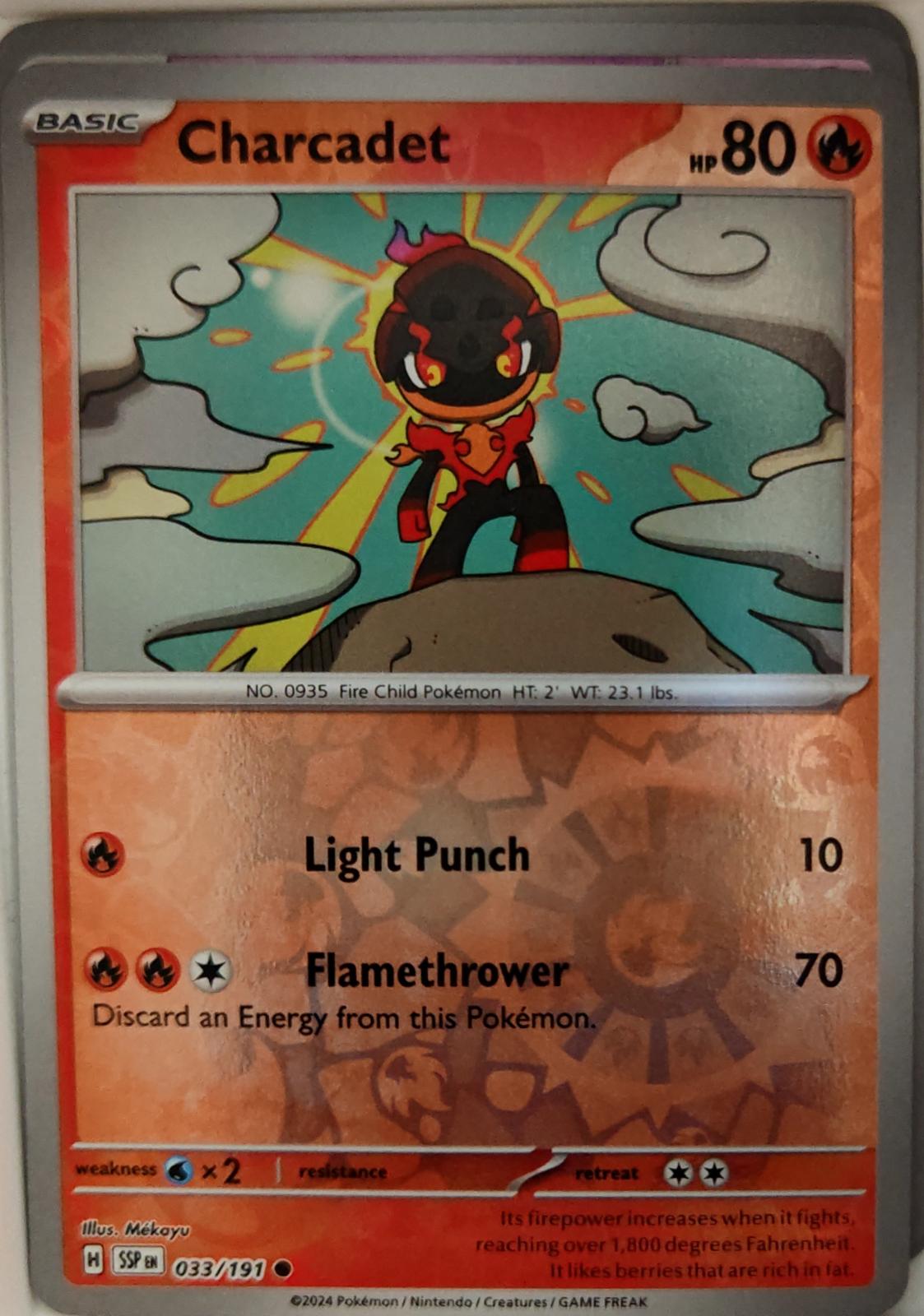 Charcadet - 033/191 - Reverse Holo - SURGING SPARKS - Pokemon - Common | AA19-4