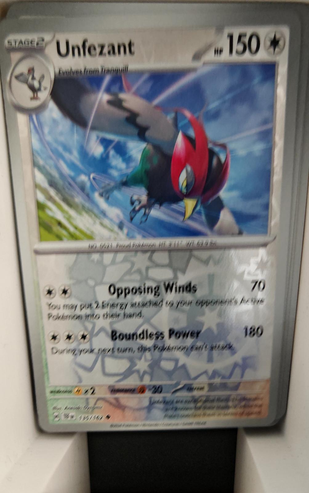 Unfezant - 135/162 - Reverse Holo - TEMPORAL FORCES - Pokemon - | AA24-50