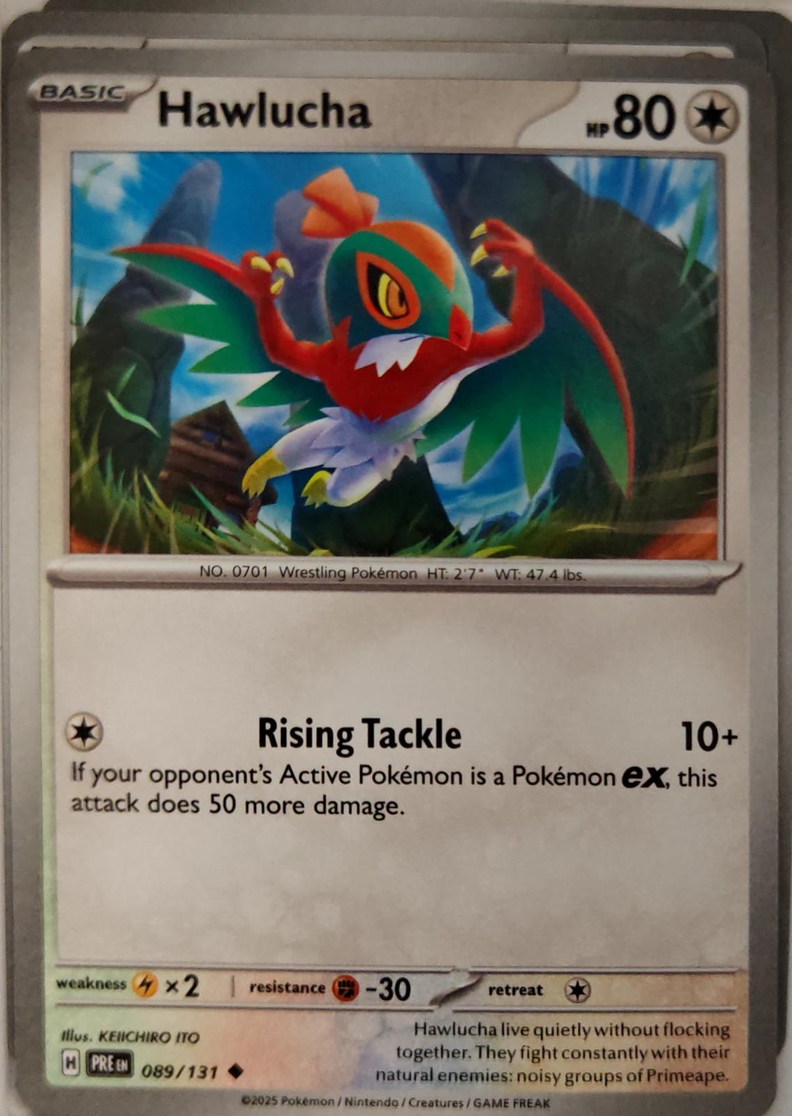 Hawlucha - 089/131 - - PRISMATIC EVOLUTIONS - Pokemon - Uncommon | AA27-3