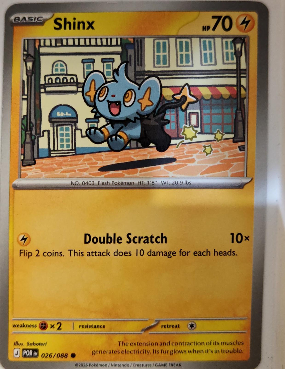 Shinx - 026/088 - - PERFECT ORDER - Pokemon - Common | AA05-1