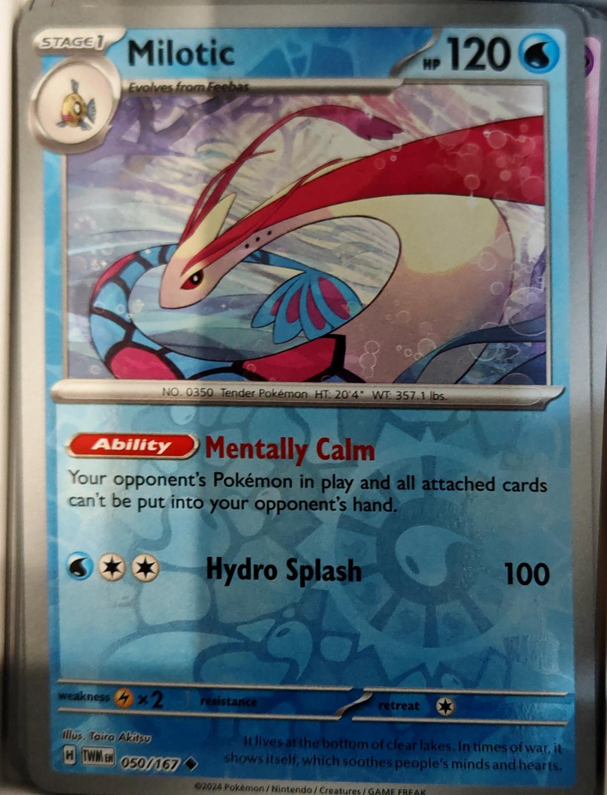 Milotic - 050/167 - Reverse Holo - TWILIGHT MASQUERADE - Pokemon - | AA75-13