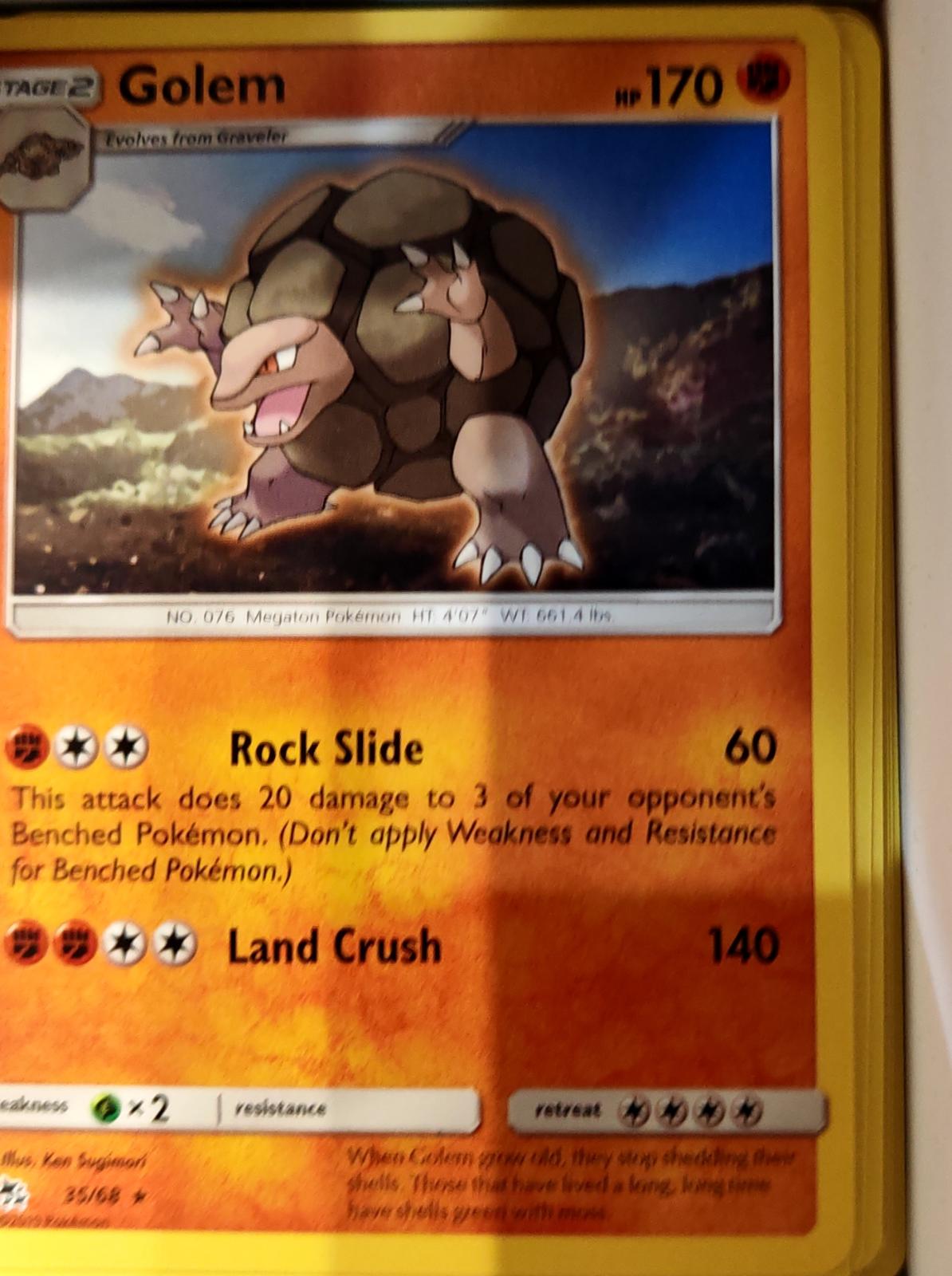 Golem - 35/68 - - HIDDEN FATES - Pokemon - Rare | AA71-43