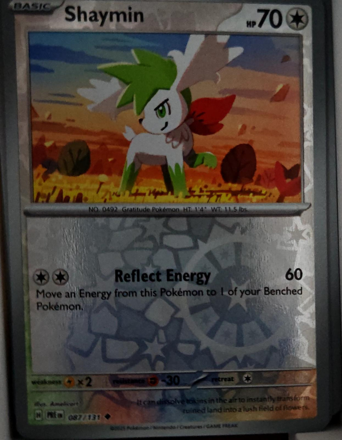 Shaymin - 087/131 - Reverse Holo - PRISMATIC EVOLUTIONS - Pokemon - | AA63-30