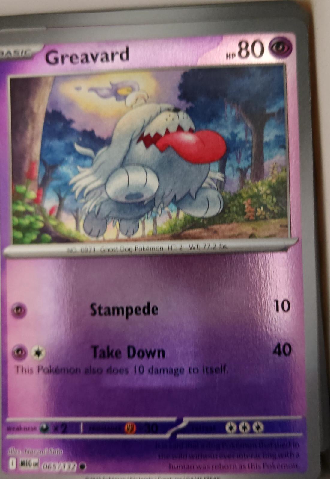 Greavard - 065/132 - Reverse Holo - MEGA EVOLUTION - Pokemon - Common | AA19-78