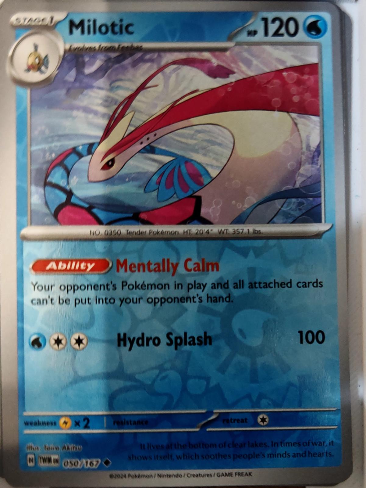 Milotic - 050/167 - Reverse Holo - TWILIGHT MASQUERADE - Pokemon - | AA75-4