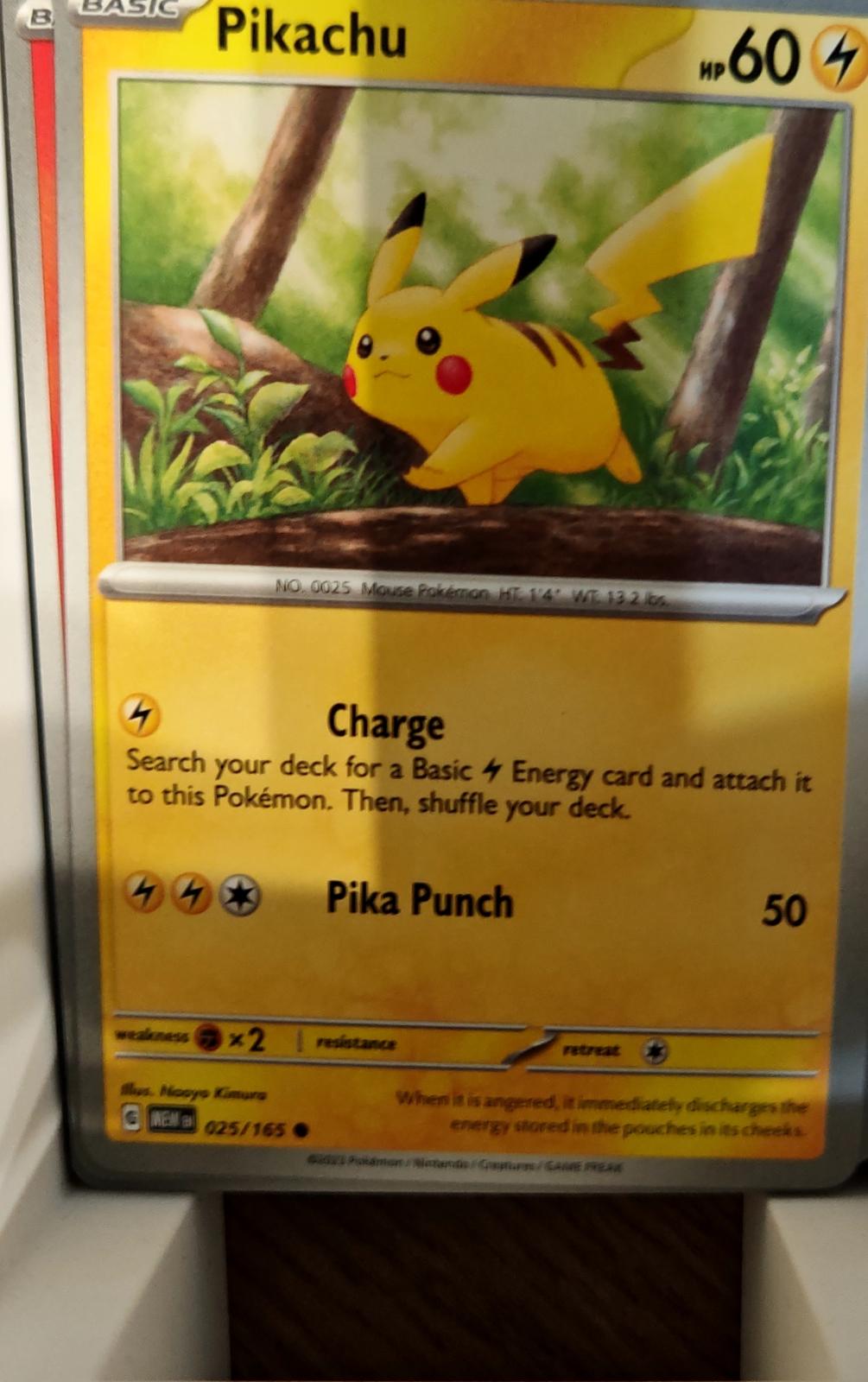 Pikachu - 025/165 - - 151 - Pokemon - Common | AA74-39