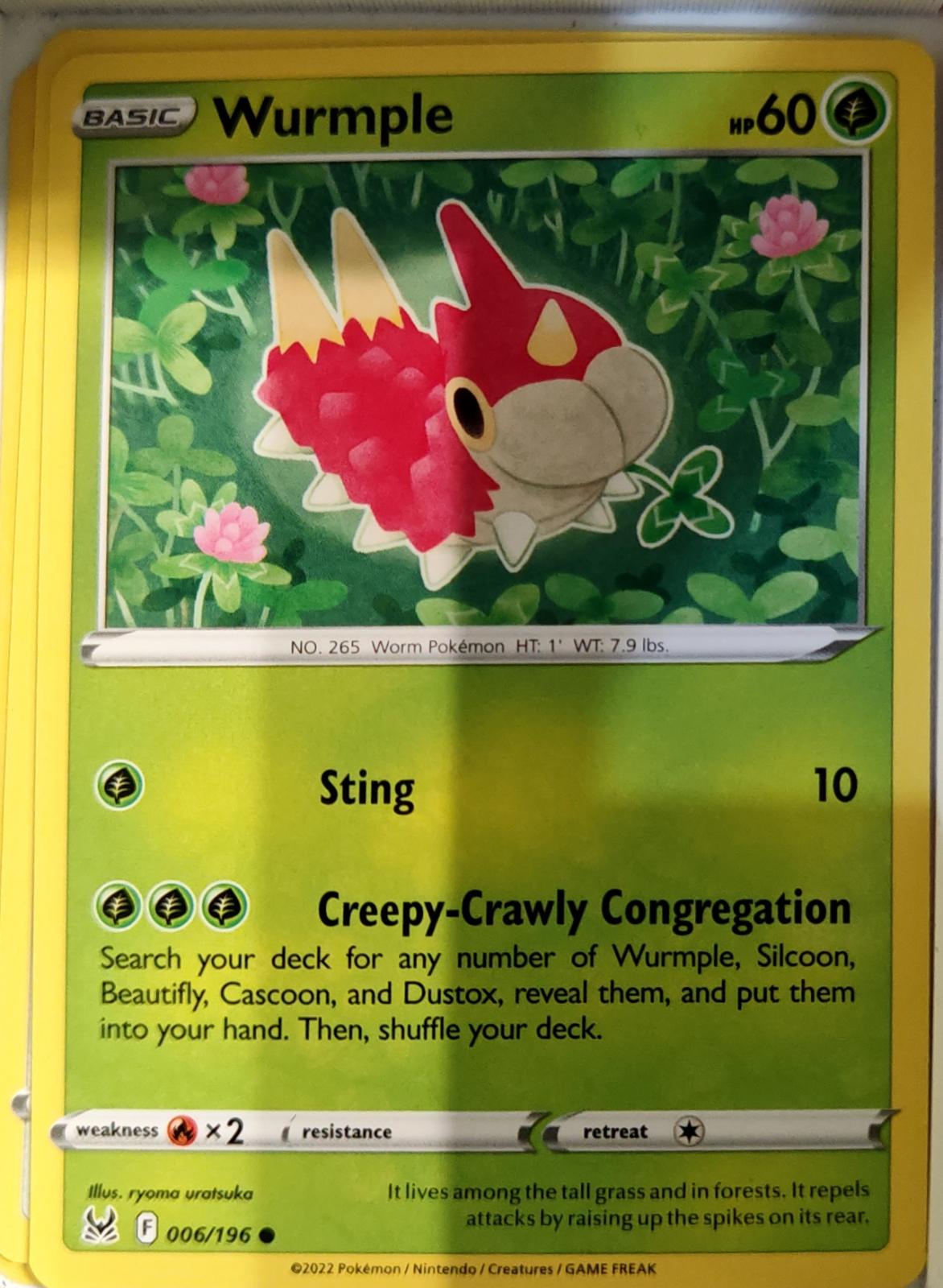 Wurmple - 006/196 - - LOST ORIGIN - Pokemon - Common | AA66-3
