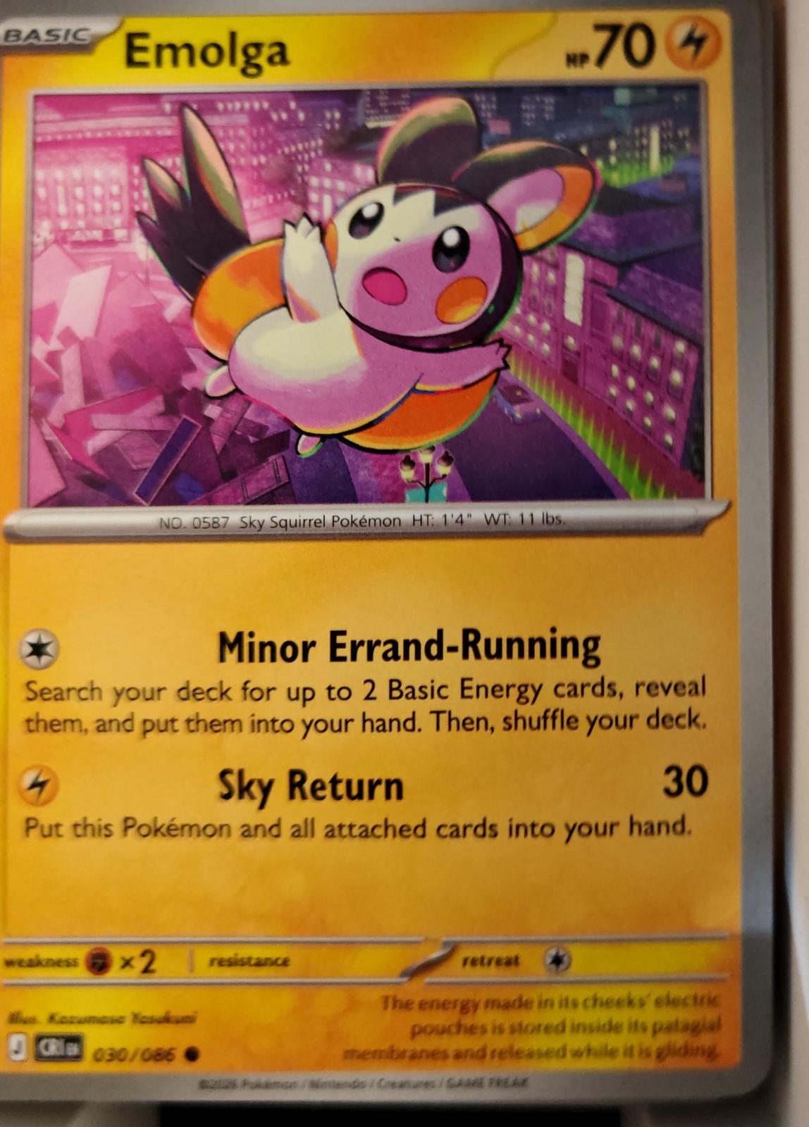 Emolga - 030/086 - - CHAOS RISING - Pokemon - Common | AA23-99