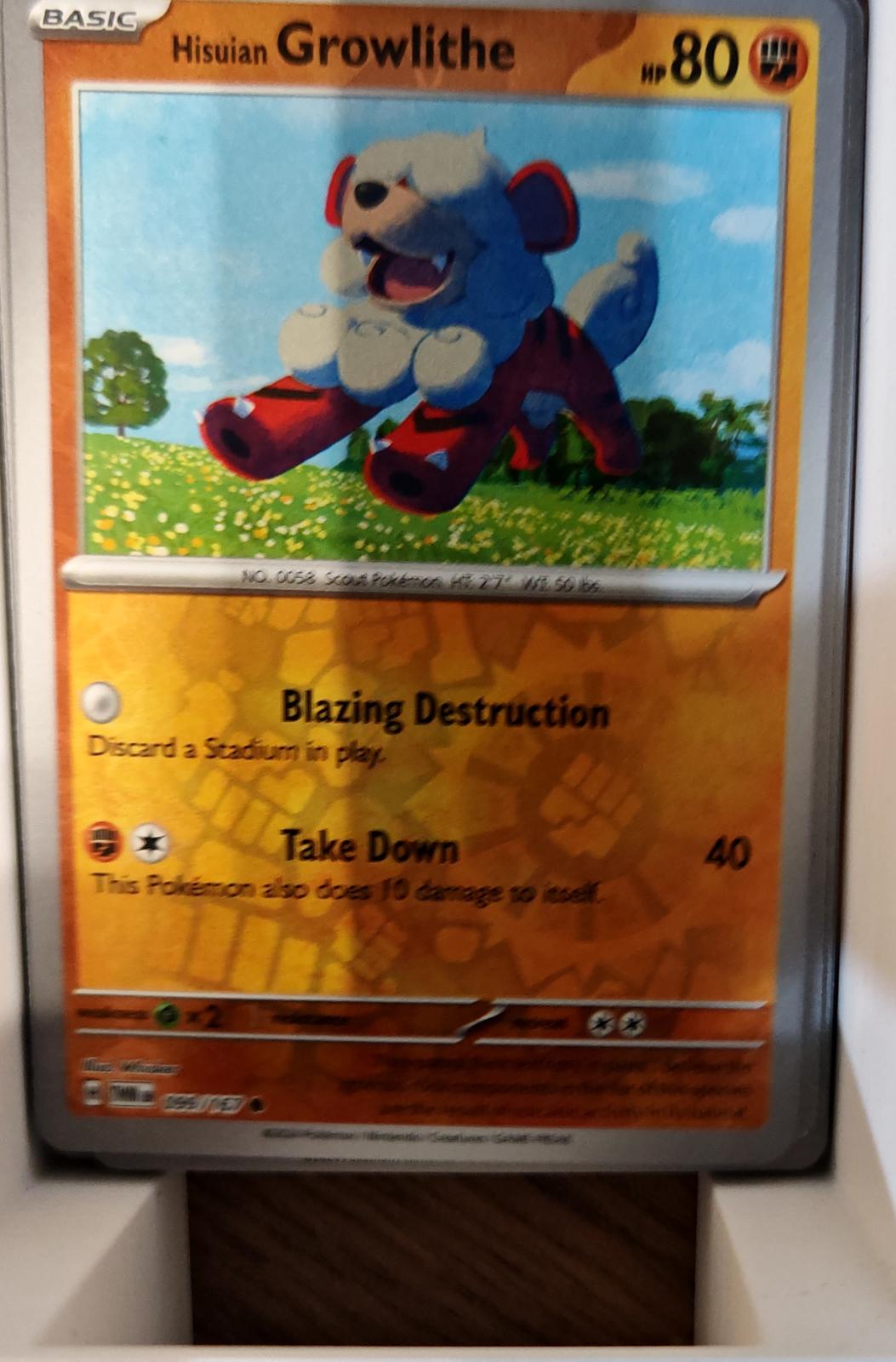Hisuian Growlithe - 099/167 - Reverse Holo - TWILIGHT MASQUERADE - Pokemon - | AA75-34