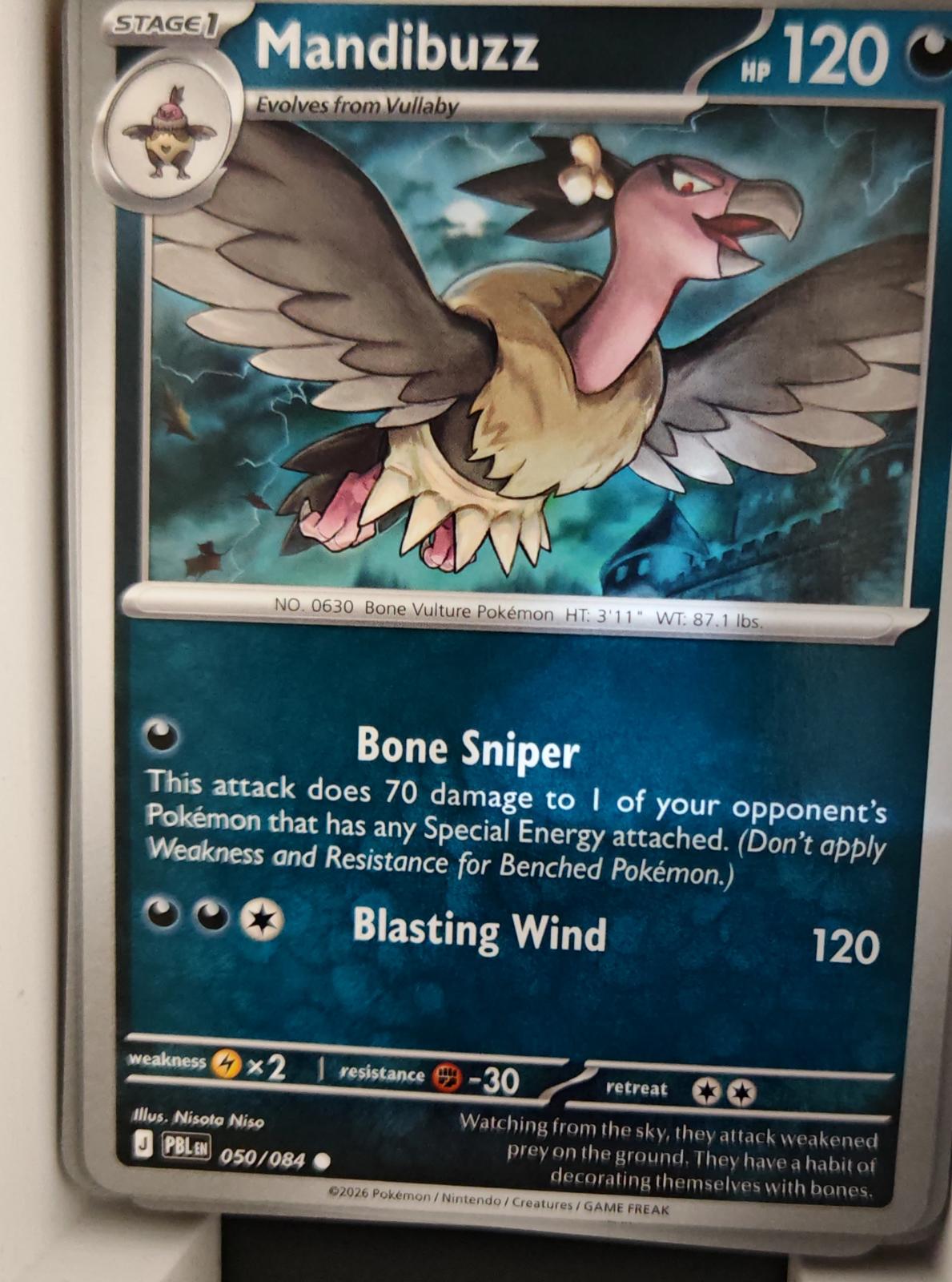 Mandibuzz - 050/084 - - PITCH BLACK - Pokemon - Common | AA18-33