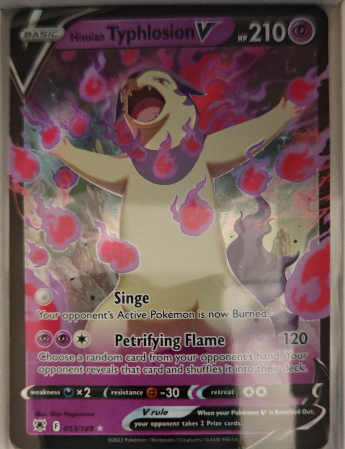 Hisuian Typhlosion V - 053/189 - Holo - ASTRAL RADIANCE - Pokemon - | AA33-10