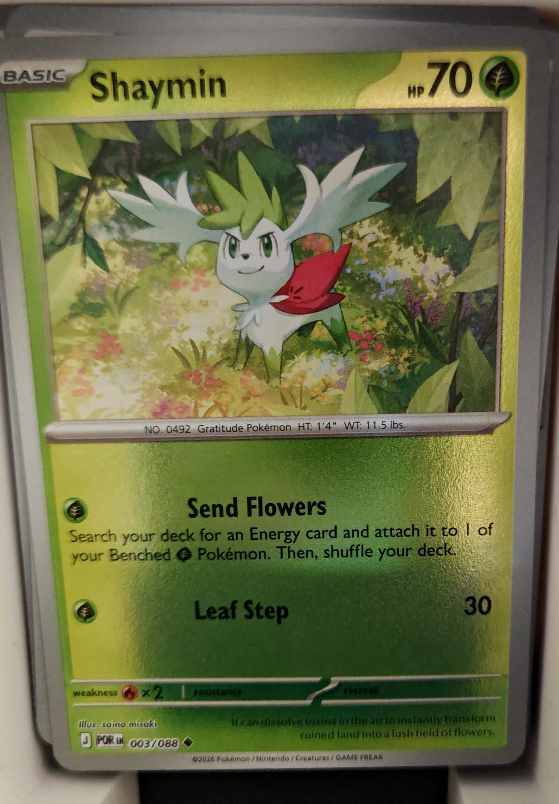 Shaymin - 003/088 - Reverse Holo - PERFECT ORDER - Pokemon - Uncommon | AA19-38