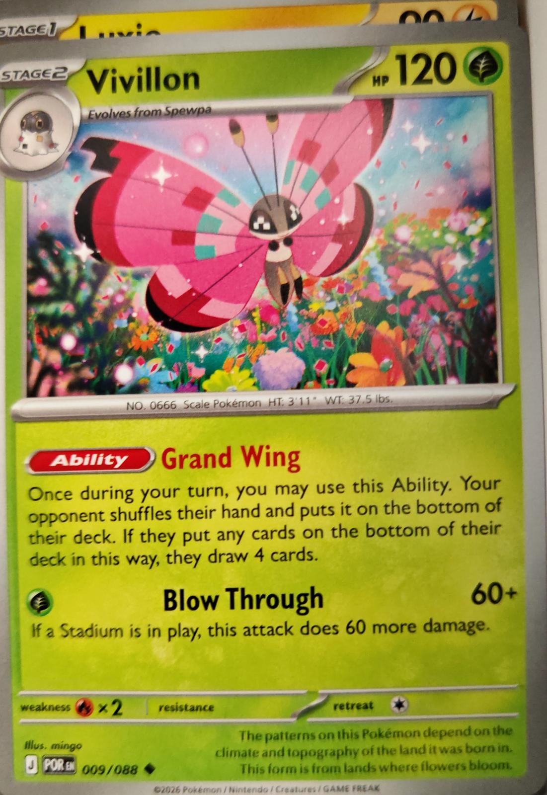 Vivillon - 009/088 - - PERFECT ORDER - Pokemon - Uncommon | AA12-94