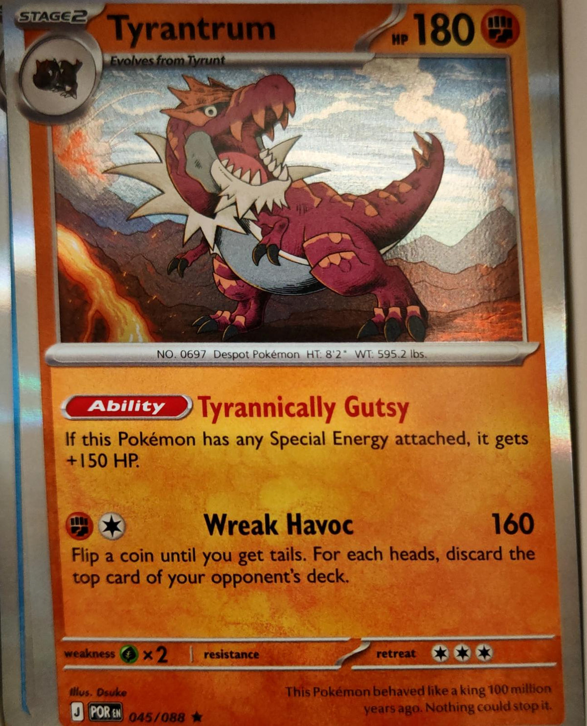 Tyrantrum - 045/088 - Holo - PERFECT ORDER - Pokemon - Rare | AA06-37