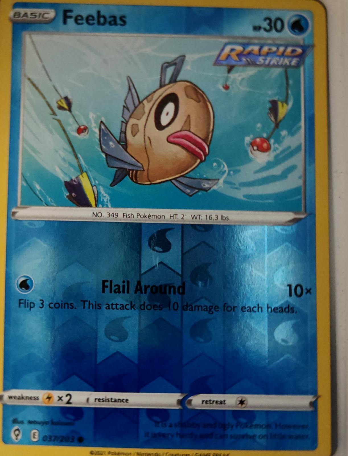 Feebas - 037/203 - Reverse Holo - EVOLVING SKIES - Pokemon - Common | AA20-3
