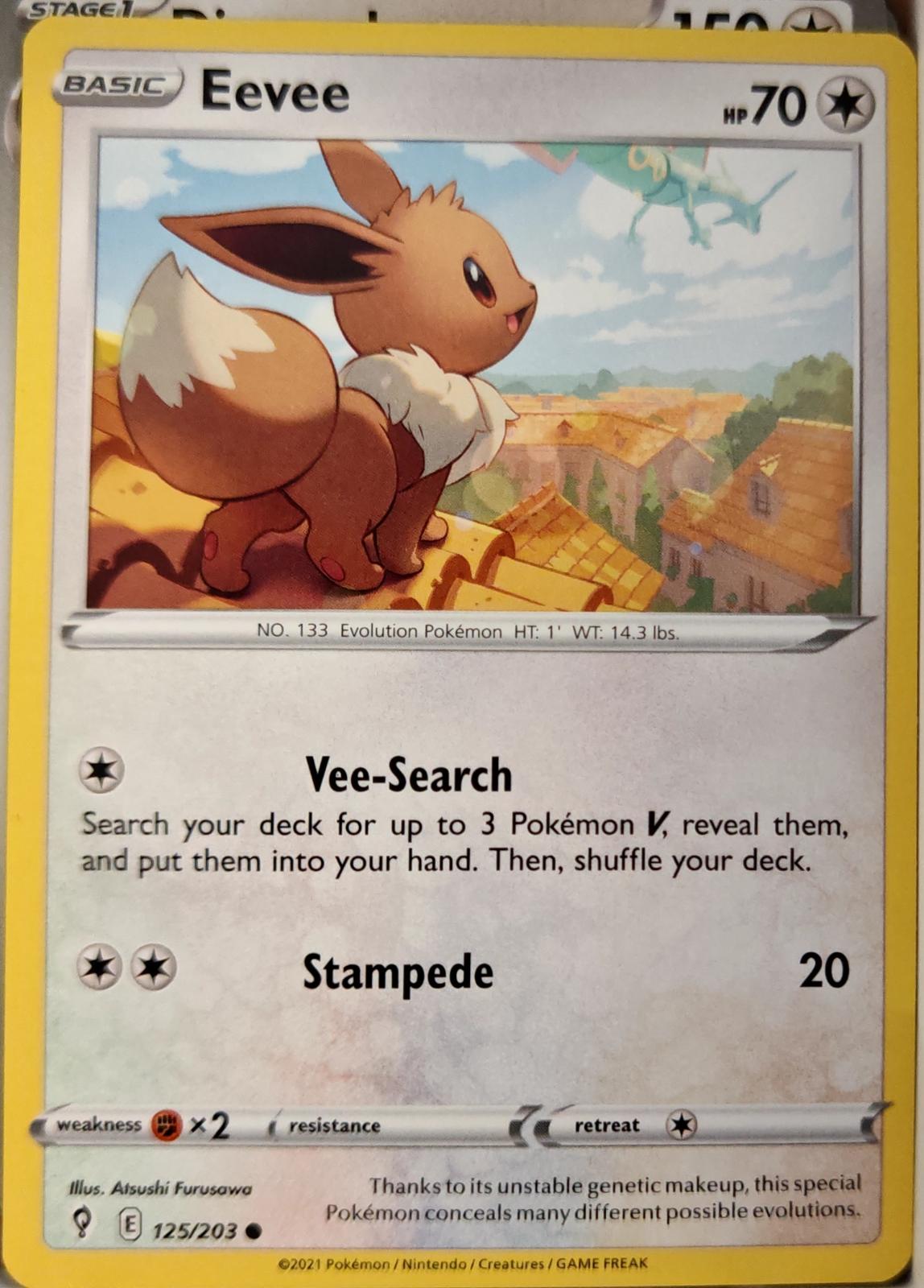 Eevee - 125/20.3903 - - EVOLVING SKIES - Pokemon - Common | AA11-90