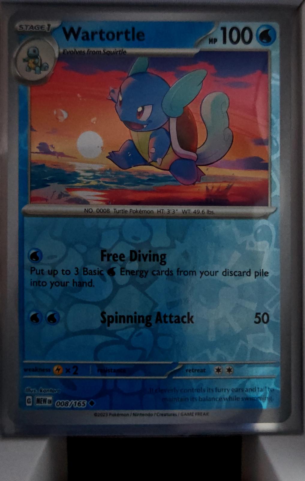 Wartortle - 008/165 - Reverse Holo - 151 - Pokemon - Uncommon | AA61-21