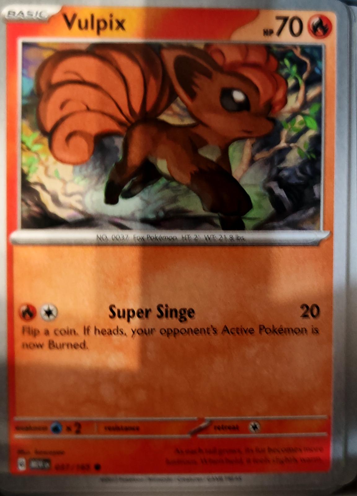 Vulpix - 037/165 - - 151 - Pokemon - Common | AA74-40