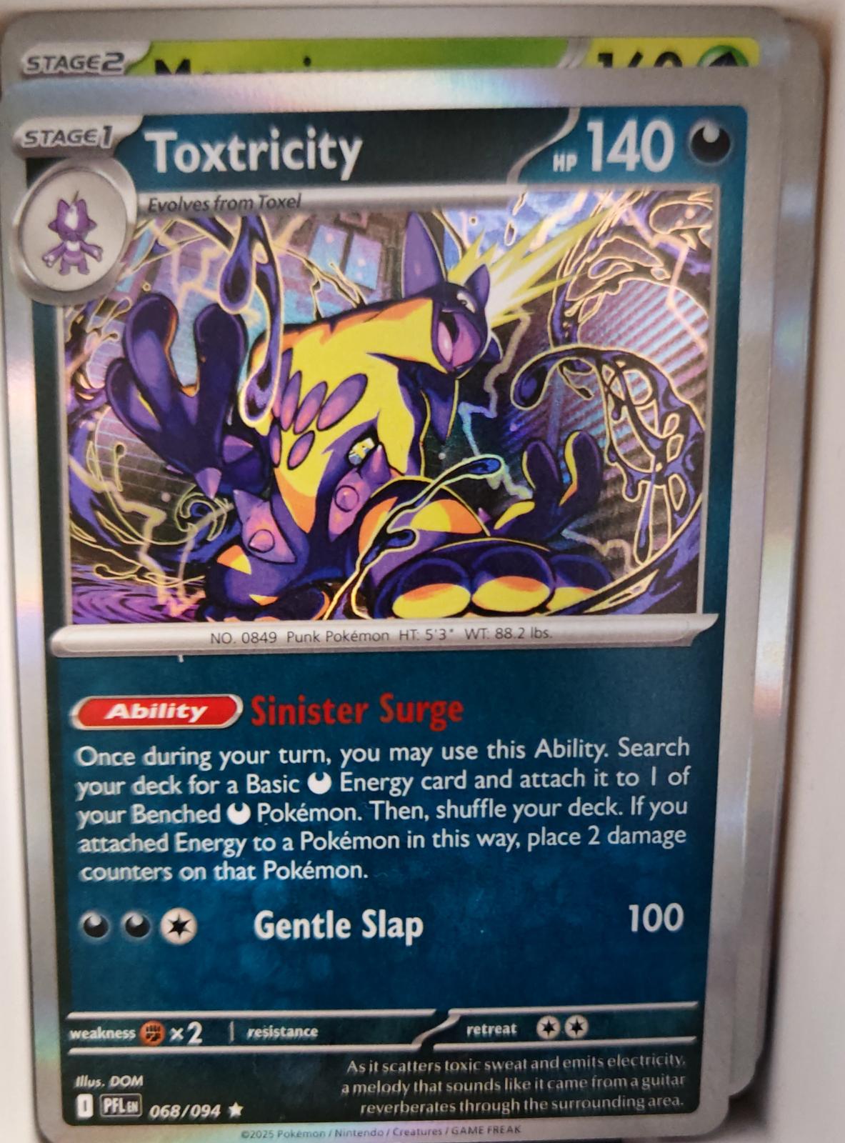 Toxtricity - 068/094 - Holo - PHANTASMAL FLAMES - Pokemon - Rare | AA20-70
