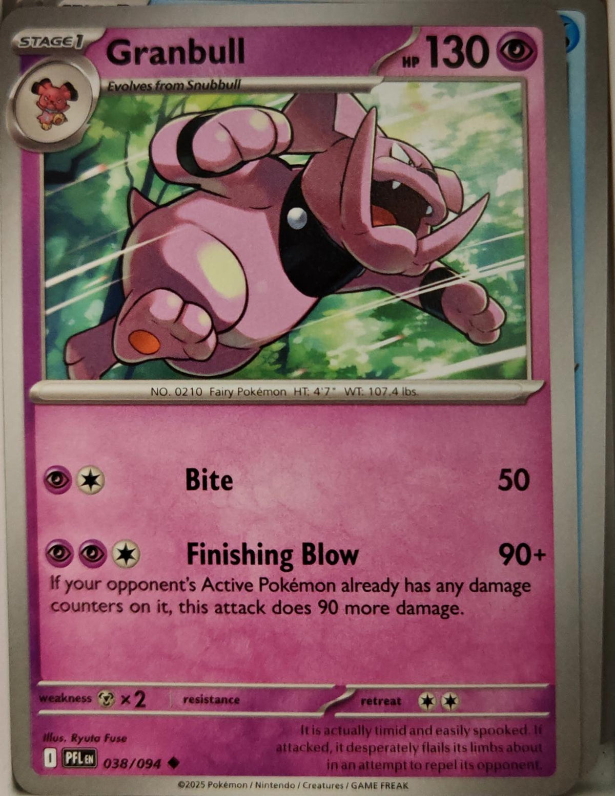 Granbull - 038/094 - - PHANTASMAL FLAMES - Pokemon - Uncommon | AA08-16