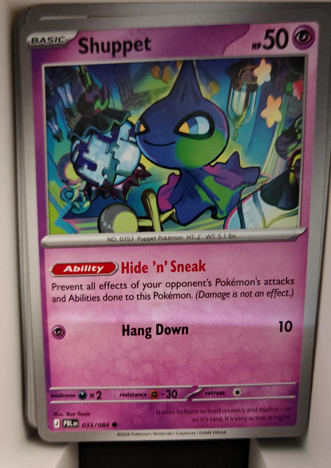 Shuppet - 033/084 - - PITCH BLACK - Pokemon - Common | AA17-56