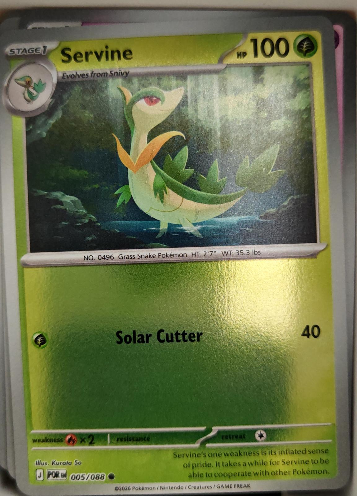 Servine - 005/088 - Reverse Holo - PERFECT ORDER - Pokemon - Common | AA04-38