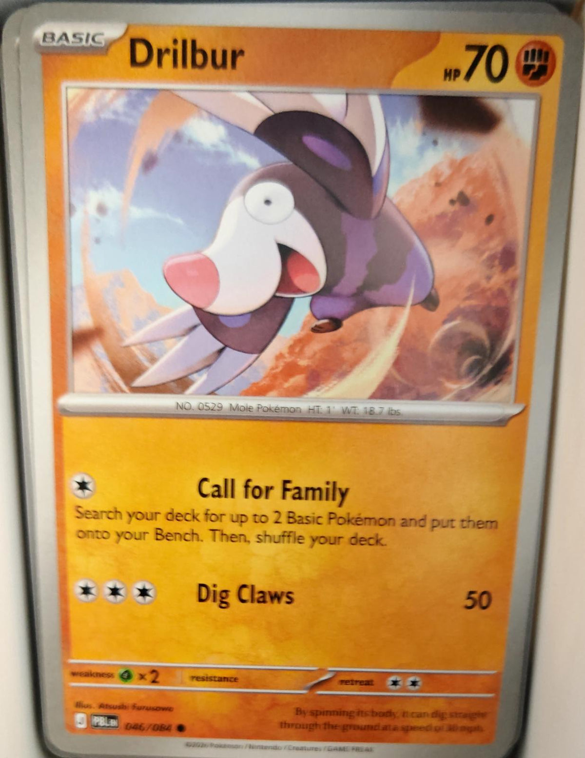 Drilbur - 046/084 - - PITCH BLACK - Pokemon - Common | AA36-76