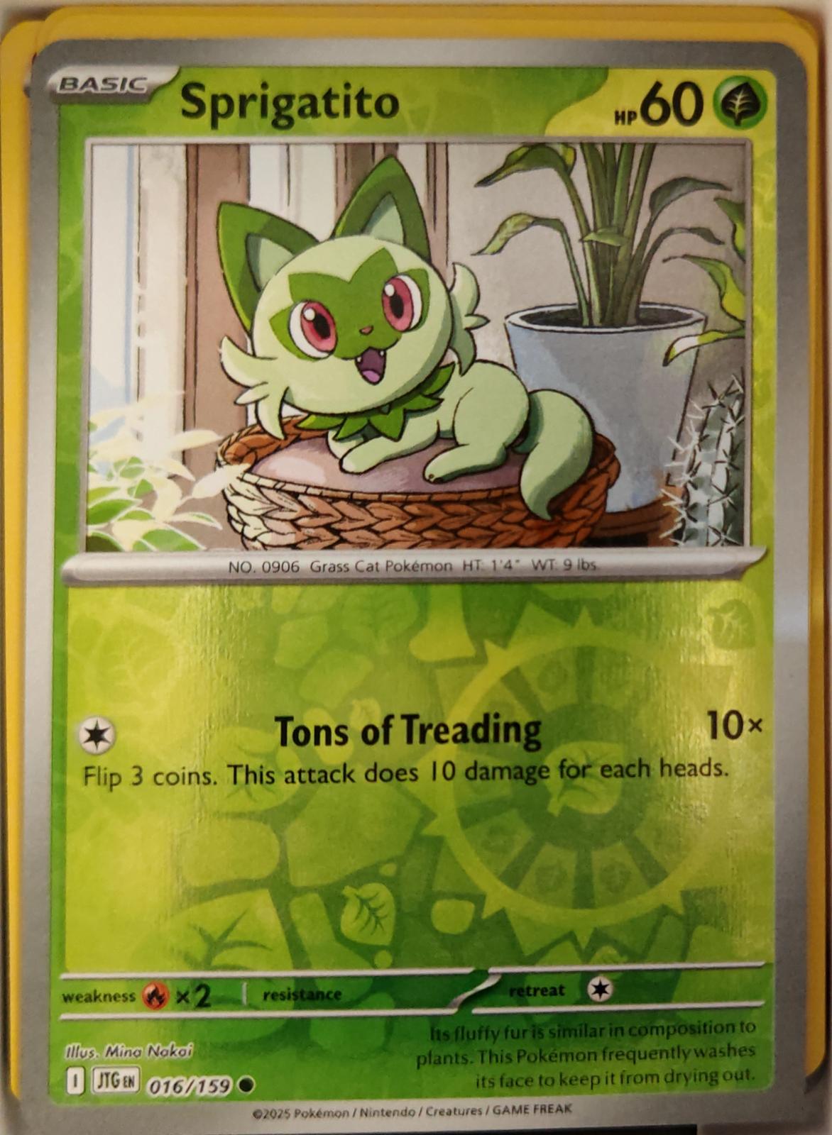 Sprigatito - 016/159 - Reverse Holo - JOURNEY TOGETHER - Pokemon - | AA22-19