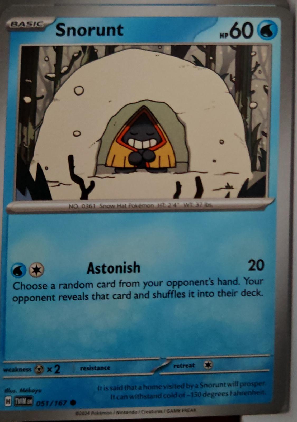 Snorunt - 051/167 - - TWILIGHT MASQUERADE - Pokemon - Common | AA46-6