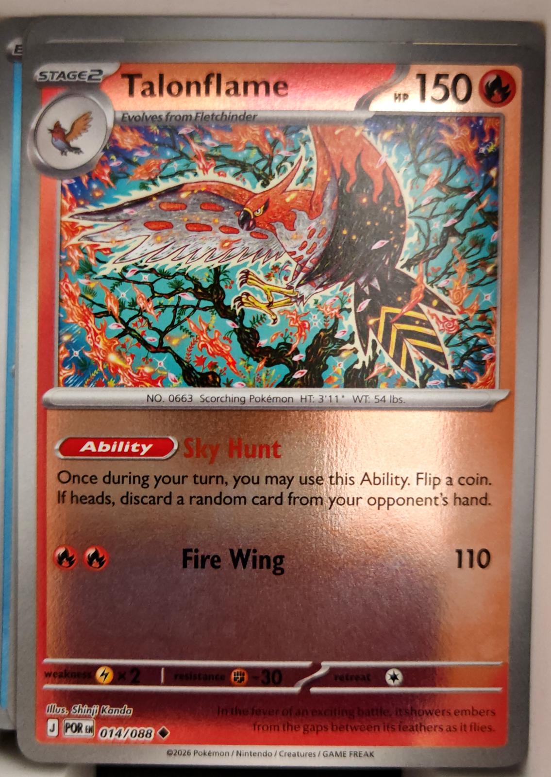 Talonflame - 014/088 - Reverse Holo - PERFECT ORDER - Pokemon - | AA04-71