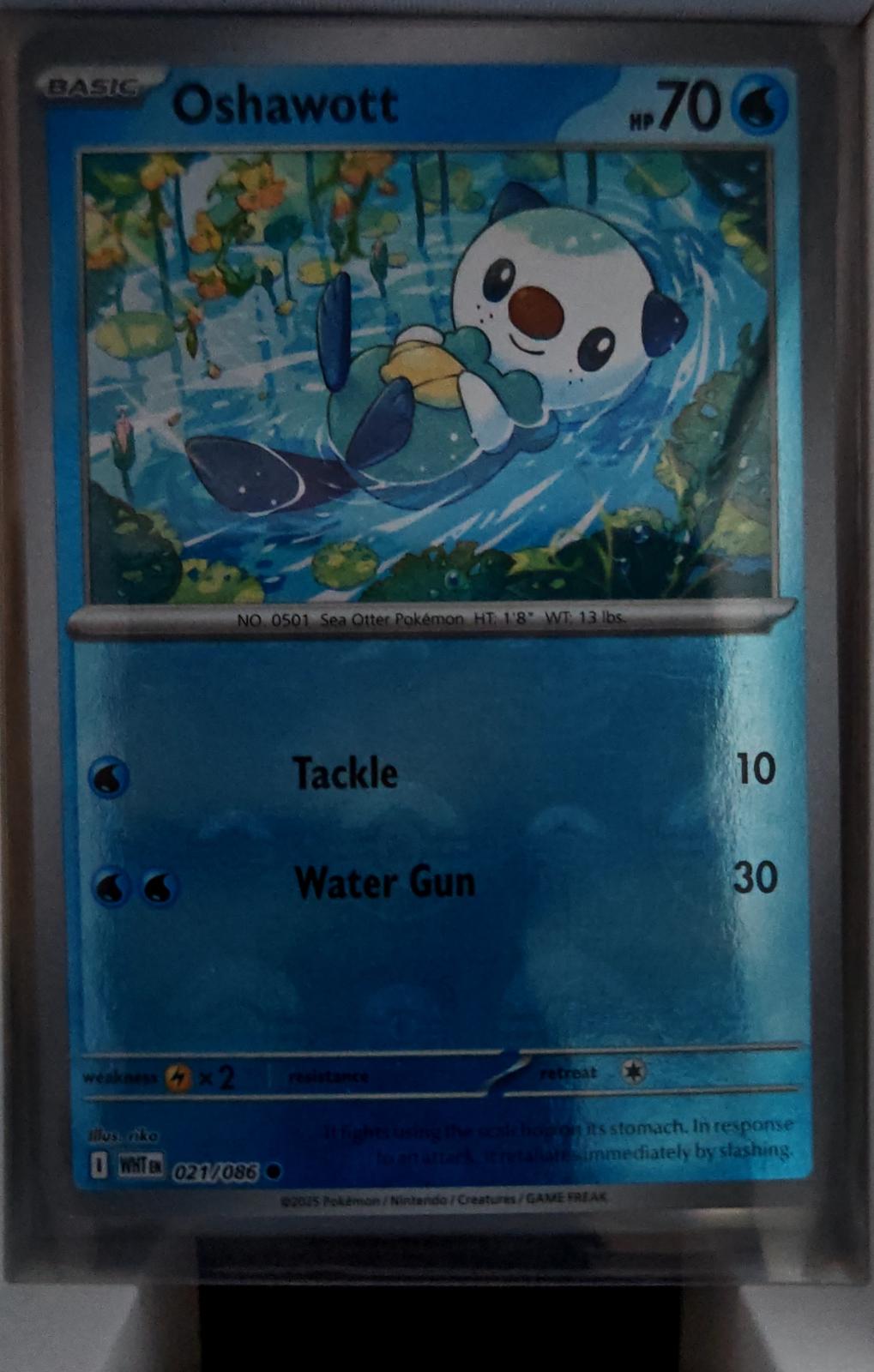 Oshawott - 021/086 - Reverse Holo - WHITE FLARE - Pokemon - Common | AA61-15